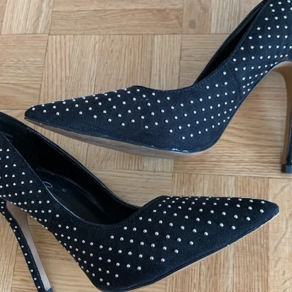 Aldo Studded Stilettos Black Heels - Picture 7 of 8